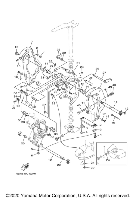 Yamaha Pin, Upper Shock Mount | 64E-43126-00-00