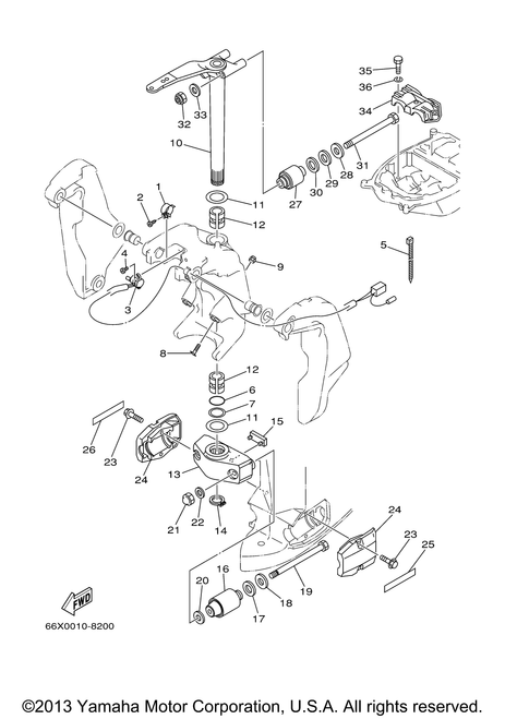 Yamaha Bolt, Thrust Receiver | 64E-43376-00-00