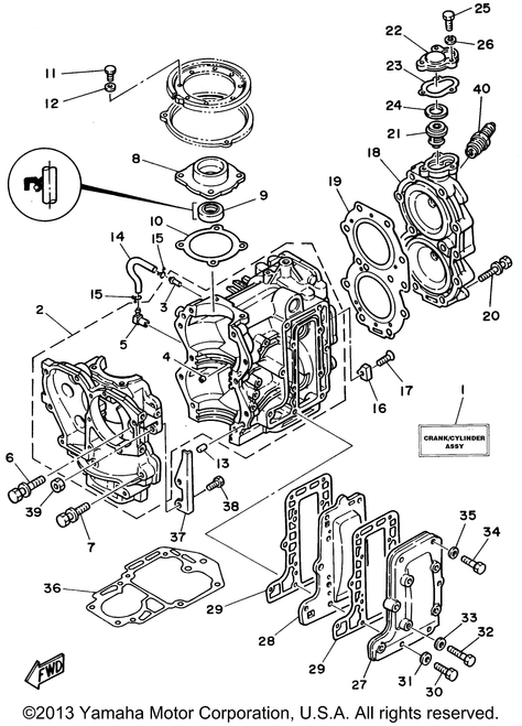 Yamaha Gasket, Cover | 655-12414-A1-00