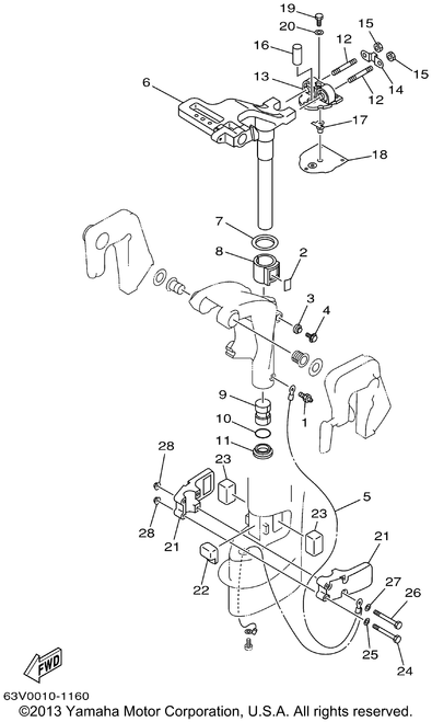 Yamaha Bushing, Pivot Shaft | 65F-42537-00-00