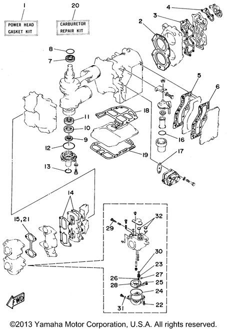 Yamaha Gasket, Exhaust Inner Cover | 676-41112-A0-00