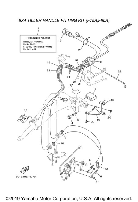 Yamaha Throttle Cable Assembly | 67G-26301-10-00