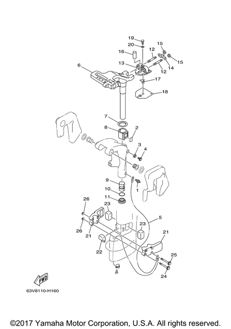 Yamaha Mount Damper, Lower Side | 682-44555-00-00