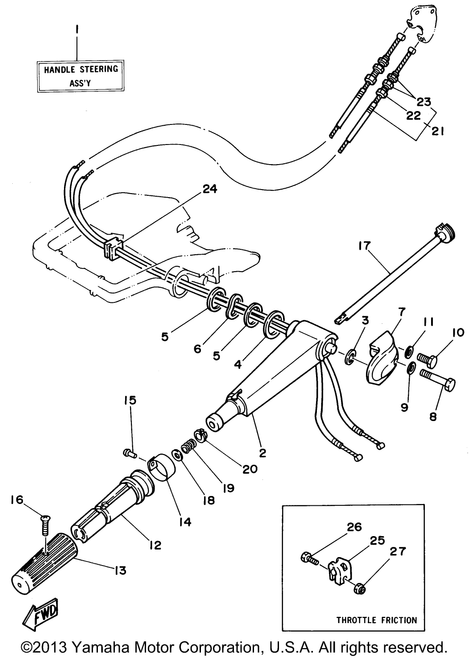 Yamaha Lever, Throttle | 689-42138-00-00