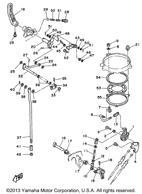 Yamaha Lever, Shift Rod 2 | 689-44125-00-00