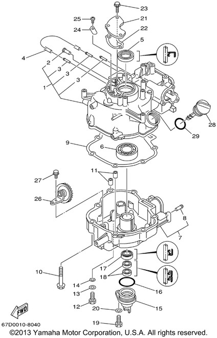 Yamaha Gear Unit Assembly | 68D-E3102-00-00