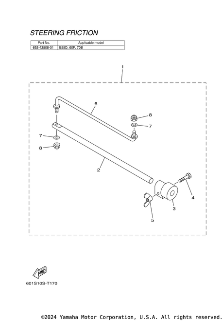 Yamaha Steering Friction Assembly | 692-42508-01-00
