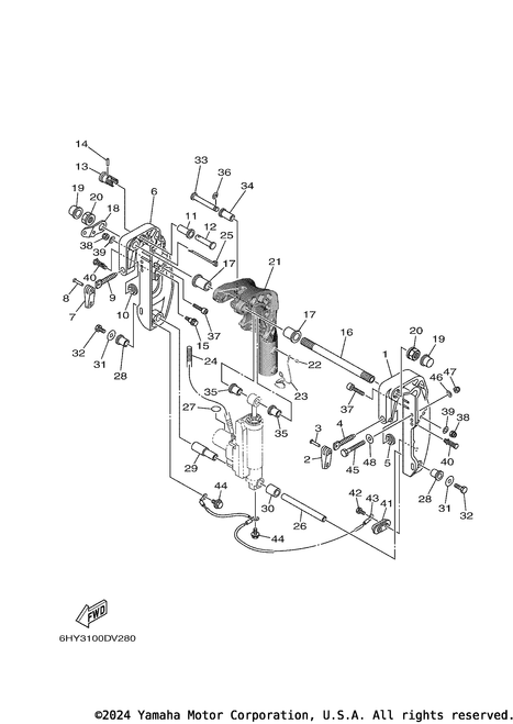 Yamaha Pin, Lower Shock Mount | 69G-43818-00-00
