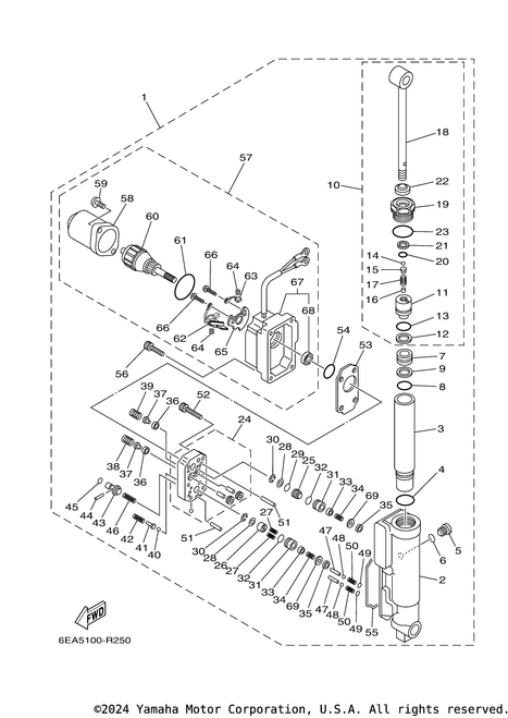 Yamaha Power Tilt Assembly | 69G-43840-03-CE