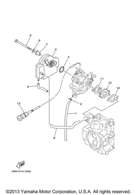 Yamaha Gasket, Manifold 2 | 69M-E3646-A0-00