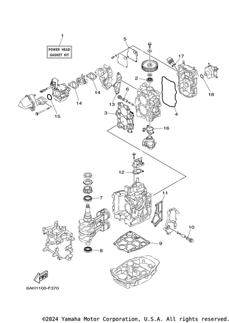 Yamaha Gasket, Cylinder Head 1 | 6AG-11181-10-00