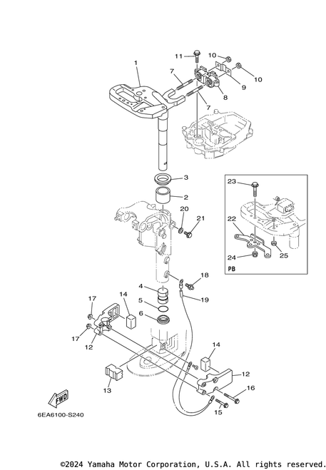 Yamaha Bracket, Steering | 6AU-42511-10-CE