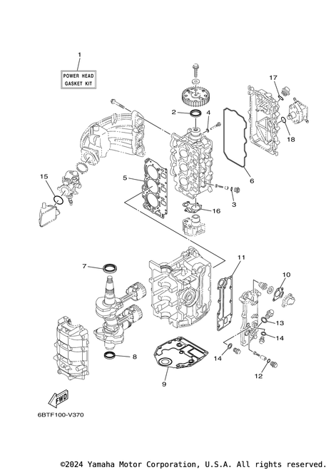 Yamaha Gasket, Cylinder Head 1 | 6BG-11181-00-00