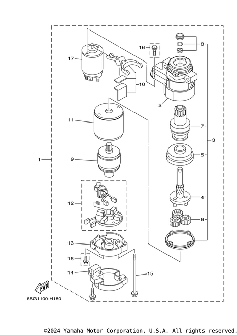 Yamaha Starter Relay Assembly | 6BG-81941-00-00