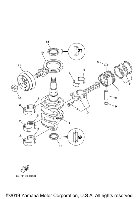 Yamaha Piston 2 (Std) | 6BL-11642-00-00