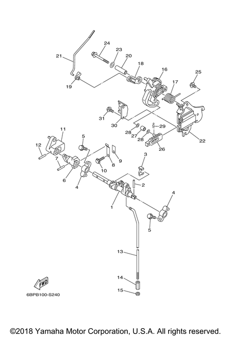 Yamaha Lever, Free Accel. | 6BL-41283-00-00