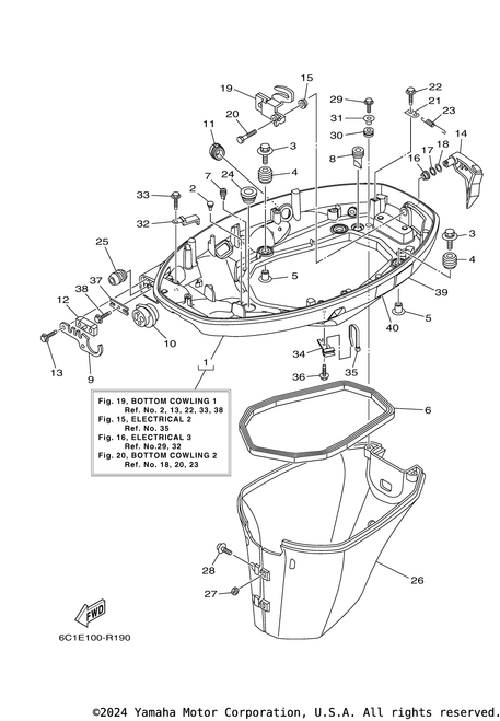 Yamaha Bottom Cowling Ass | 6CJ-42710-02-CE