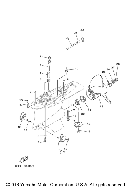 Yamaha Damper, Water Seal 1 | 6D0-44365-00-00