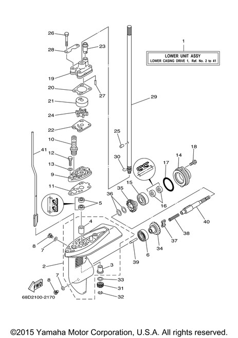 Yamaha Outer Plate, Cartridge | 6E0-44323-00-00
