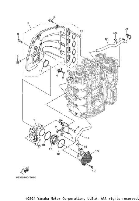 Yamaha Manifold, Intake 1 | 6EM-13641-00-00