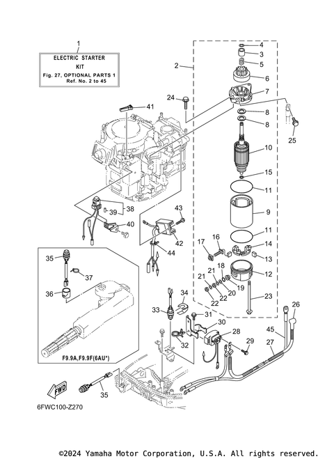 Yamaha Neutral Switch Assembly | 6F5-82540-01-00