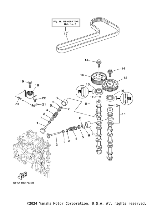 Yamaha Camshaft 1 | 6FA-12171-00-00