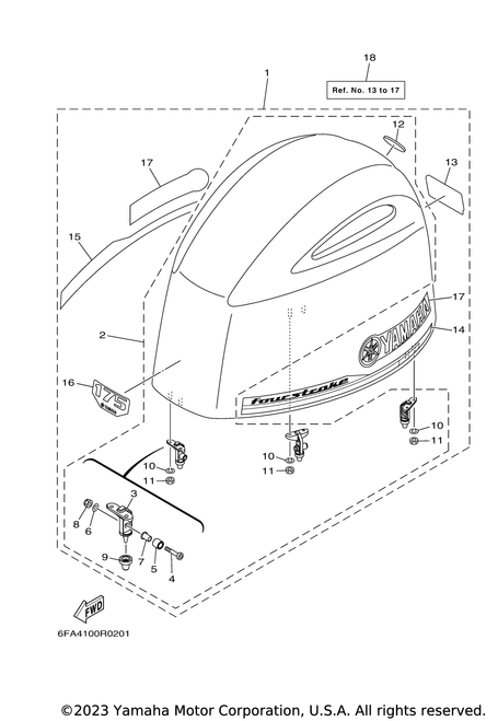 Yamaha Top Cowling Assembly | 6FA-42610-03-00