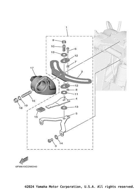 Yamaha Bracket | 6FM-42121-01-CH