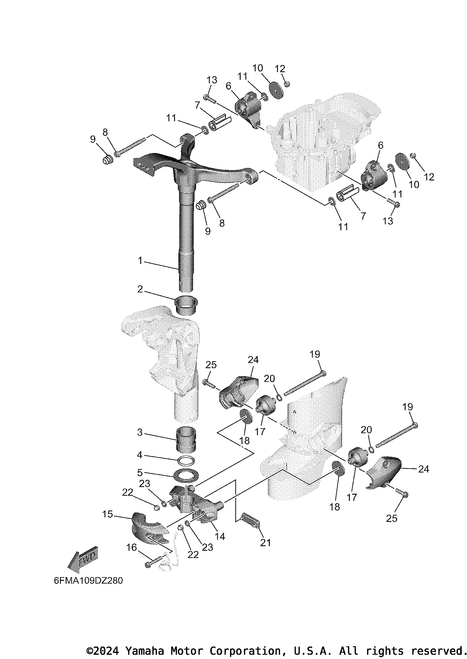 Yamaha Bracket, Steering | 6FM-42511-10-CH