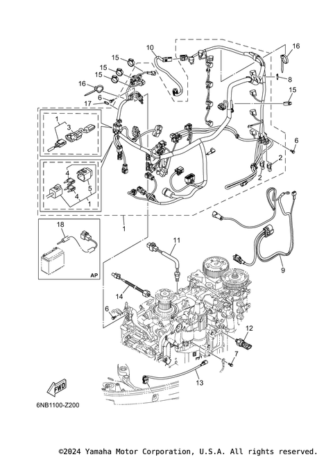 Yamaha Diode Assembly | 6FM-81980-01-00