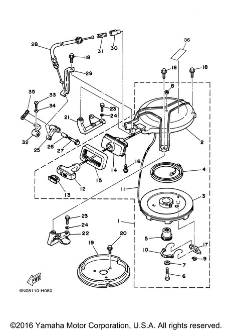 Yamaha Lever, Shift Rod 2 | 6G1-44125-80-00