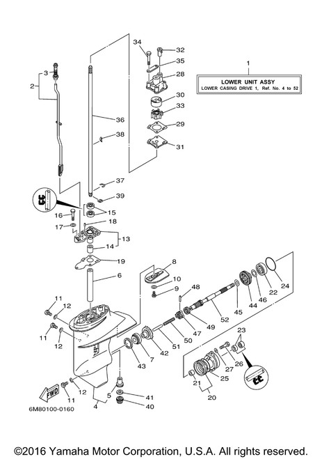 Yamaha Boot, Shift Rod | 6G1-44147-00-00