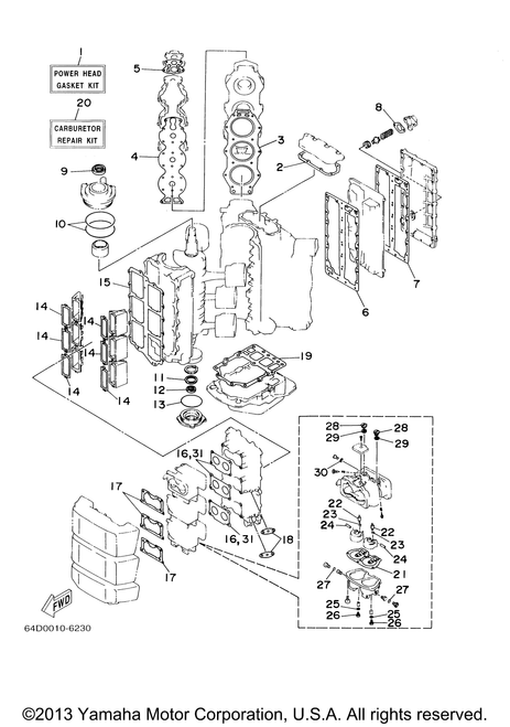 Yamaha Gasket, Exhaust Ou | 6G5-41114-A0-00