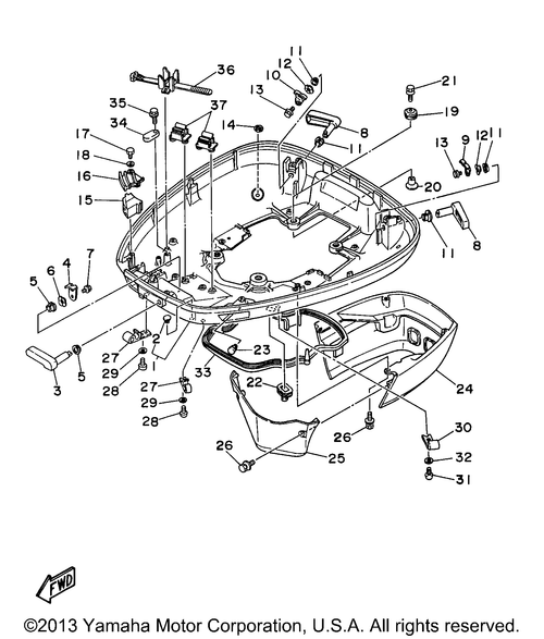 Yamaha Lever, Clamp 2 | 6G5-42816-00-00