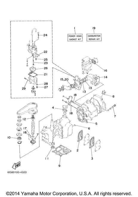Yamaha Gasket, Cylinder Head 1 | 6G8-11181-A1-00