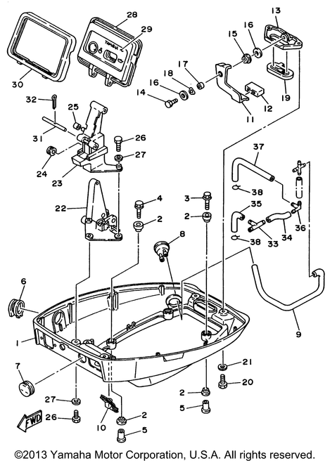 Yamaha Panel, Front Lower | 6G8-42719-00-94