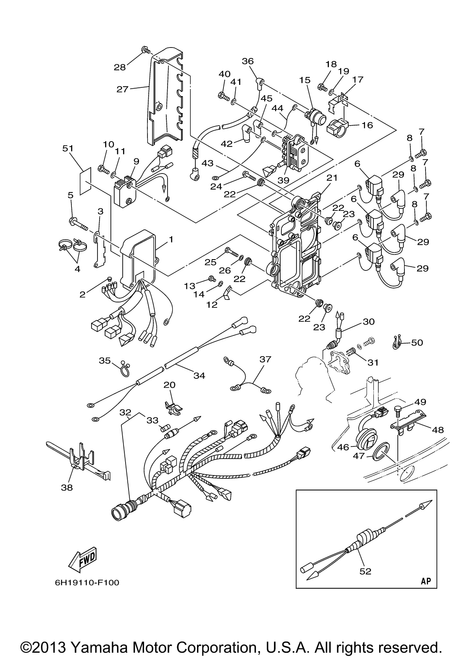 Yamaha C.D.I. Unit Assembly | 6H0-85540-07-00