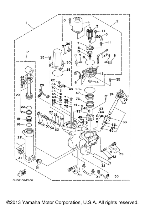 Yamaha Piston Sub Assembly | 6H1-43820-11-00