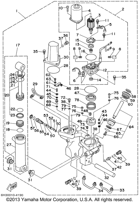 Yamaha Motor Assembly | 6H1-43880-02-00