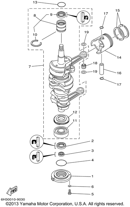 Yamaha Crankshaft Assembly | 6H3-11400-11-00