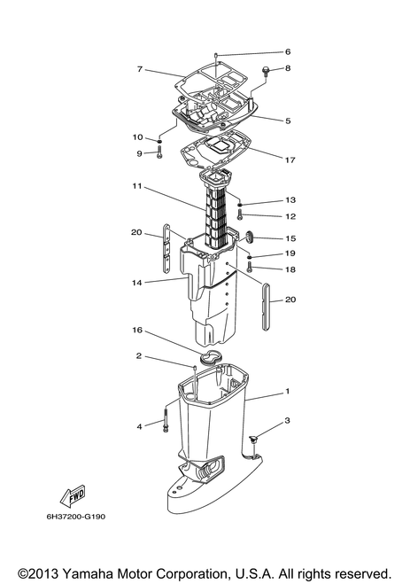 Yamaha Gasket, Upper Casing | 6H3-45114-A1-00