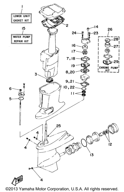 Yamaha Water Pump Repair Kit | 6H3-W0078-01-00