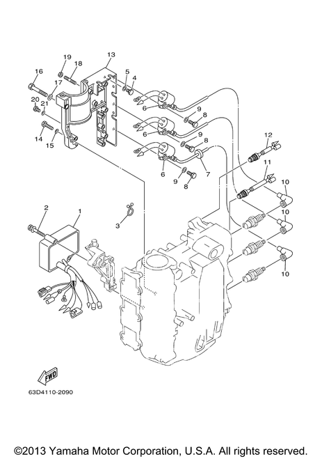 Yamaha Bracket, Starting Motor | 6H4-81822-02-98