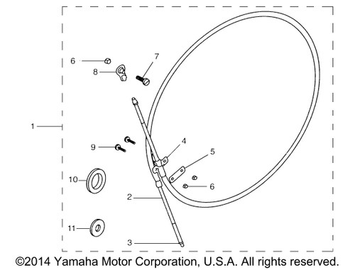 Yamaha Cable Clamp 154317 | 6H4-JD005-43-00