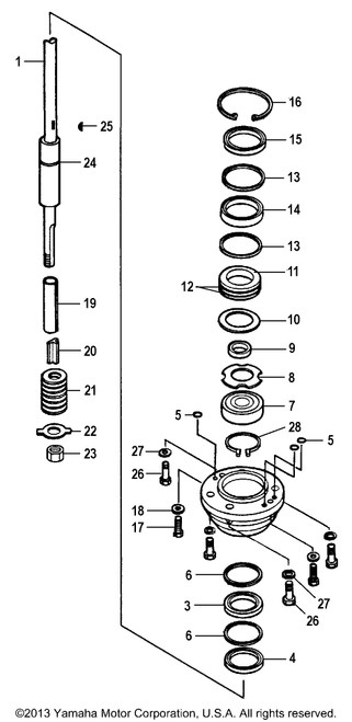 Yamaha Drvshft.W-Bearing.Carr | 6H4-JD009-11-00