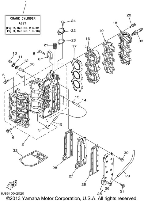 Yamaha Gasket, Head Cover 1 | 6J8-11193-A1-00