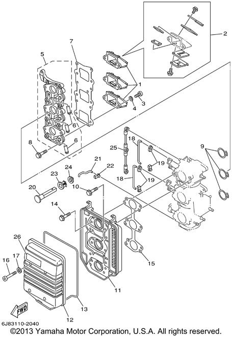 Yamaha Gasket | 6J8-14198-00-00