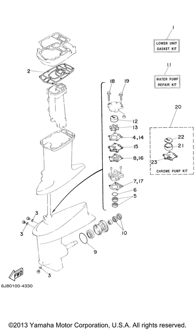 Yamaha Gasket Kit | 6J8-W0001-C2-00