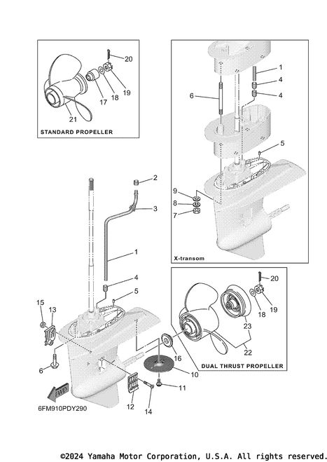 Yamaha Propeller Aluminum | 10 ⅝" x 8 ¼" | 6J8-W4591-00-00