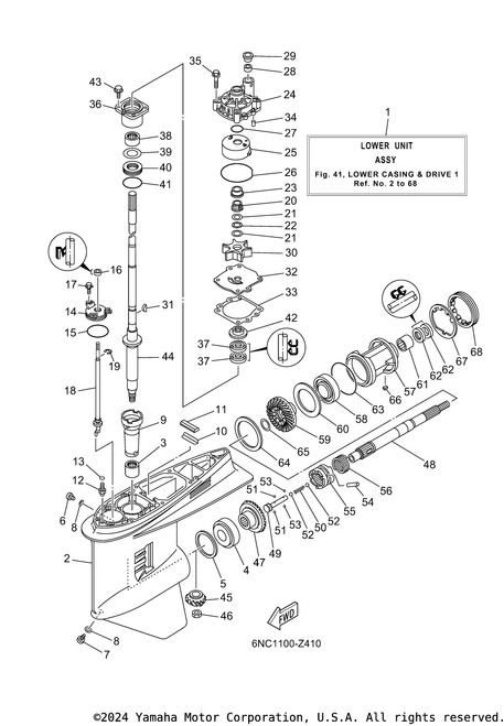 Yamaha Shaft, Propeller | 6J9-45611-01-00